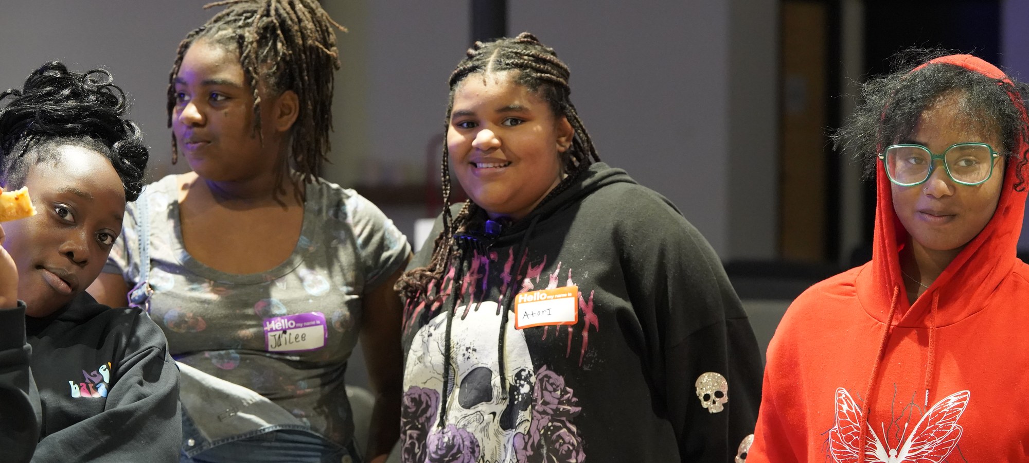 East Charlotte teens smiling together at an ECHO teen night