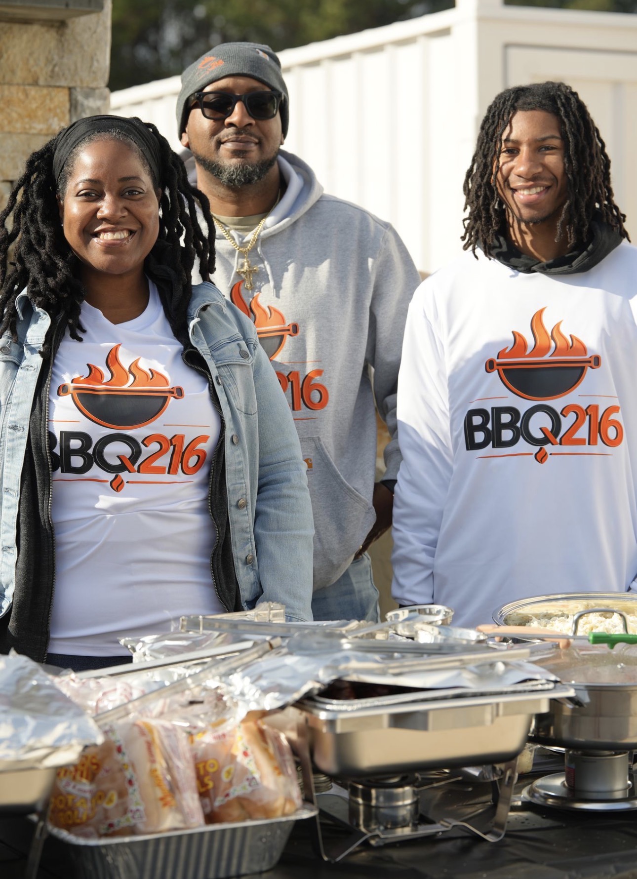 ECHO volunteers serving the community at a BBQ216 outreach